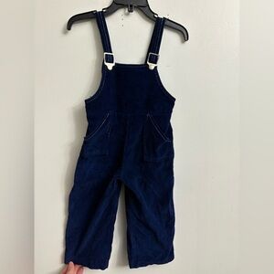 Vintage Kids Navy Blue Corduroy Overalls 2-3 years